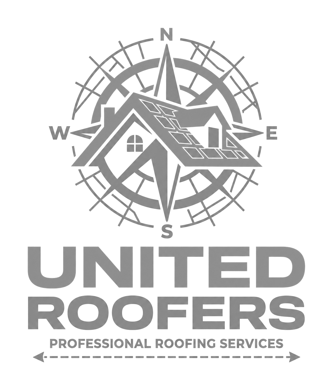 united roofers logo upscaled transparent light greyscale